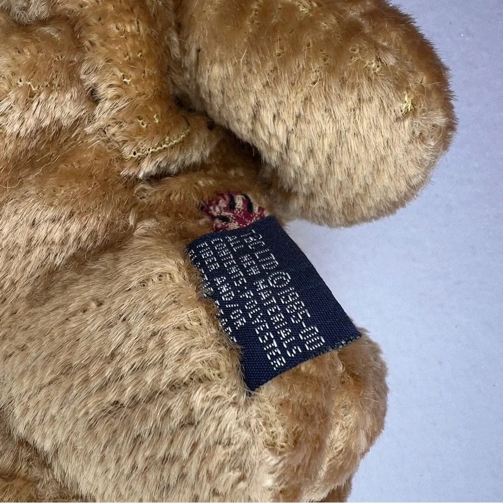 Boyds Bears Tan Plush with Checkered Bow